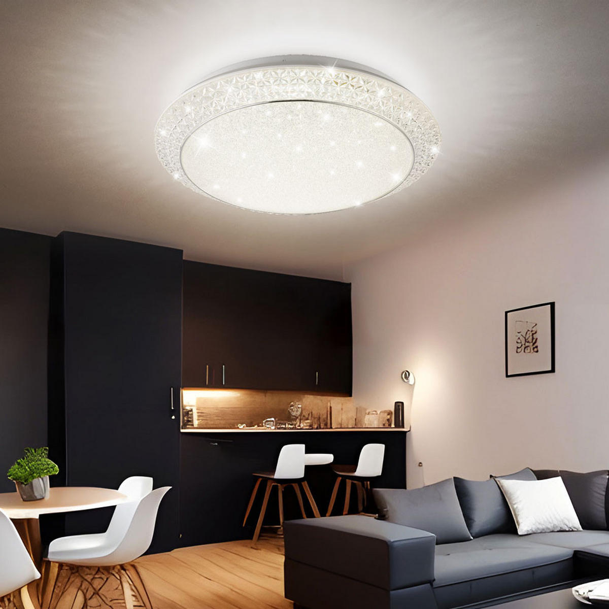 LED DECKENLEUCHTE Weiß Metall Modern - Weiß, Metall (41/41/10cm)