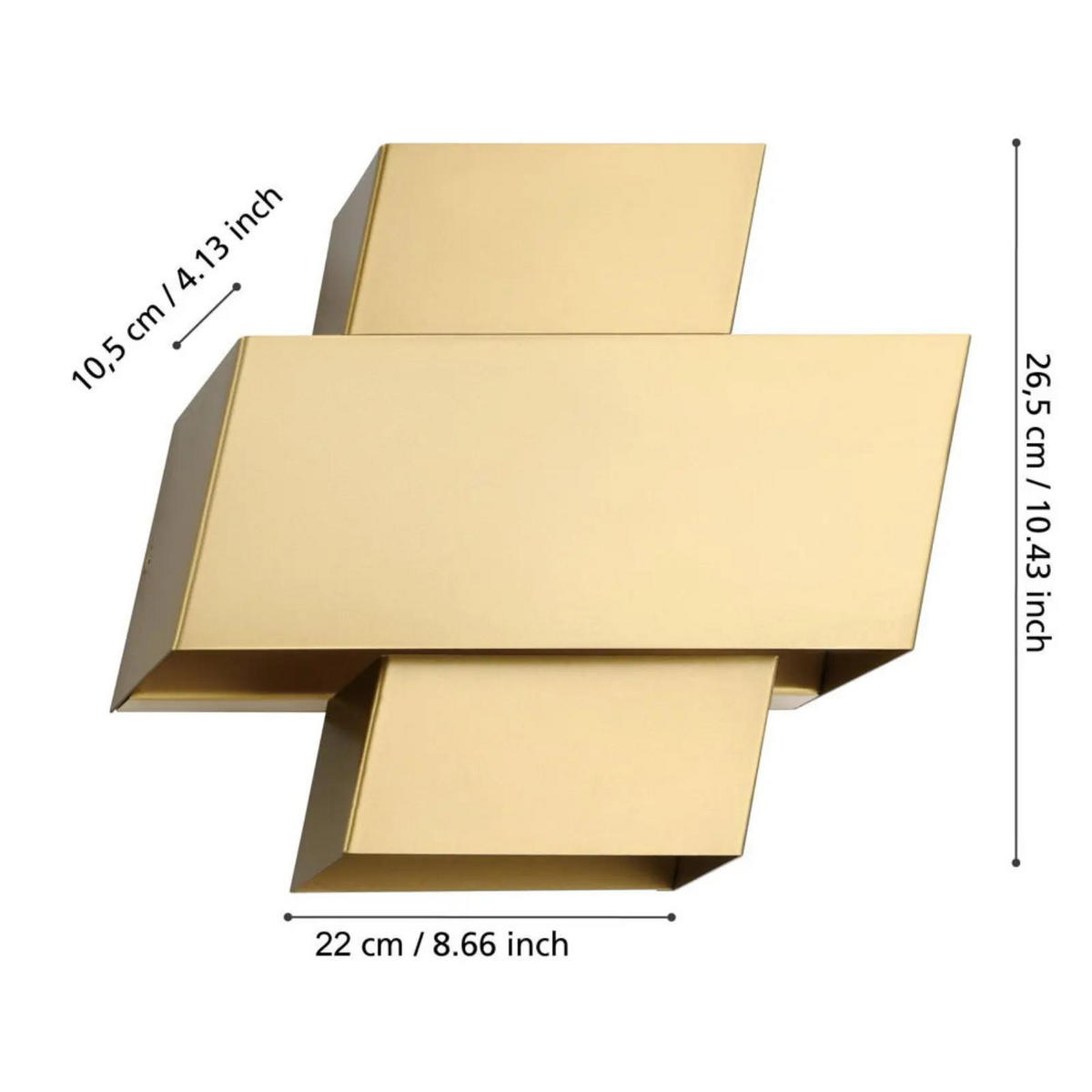 WANDLEUCHTE TIMPAROSSA Gold - Goldfarben, Metall (10.5/22/10.5cm) - Eglo