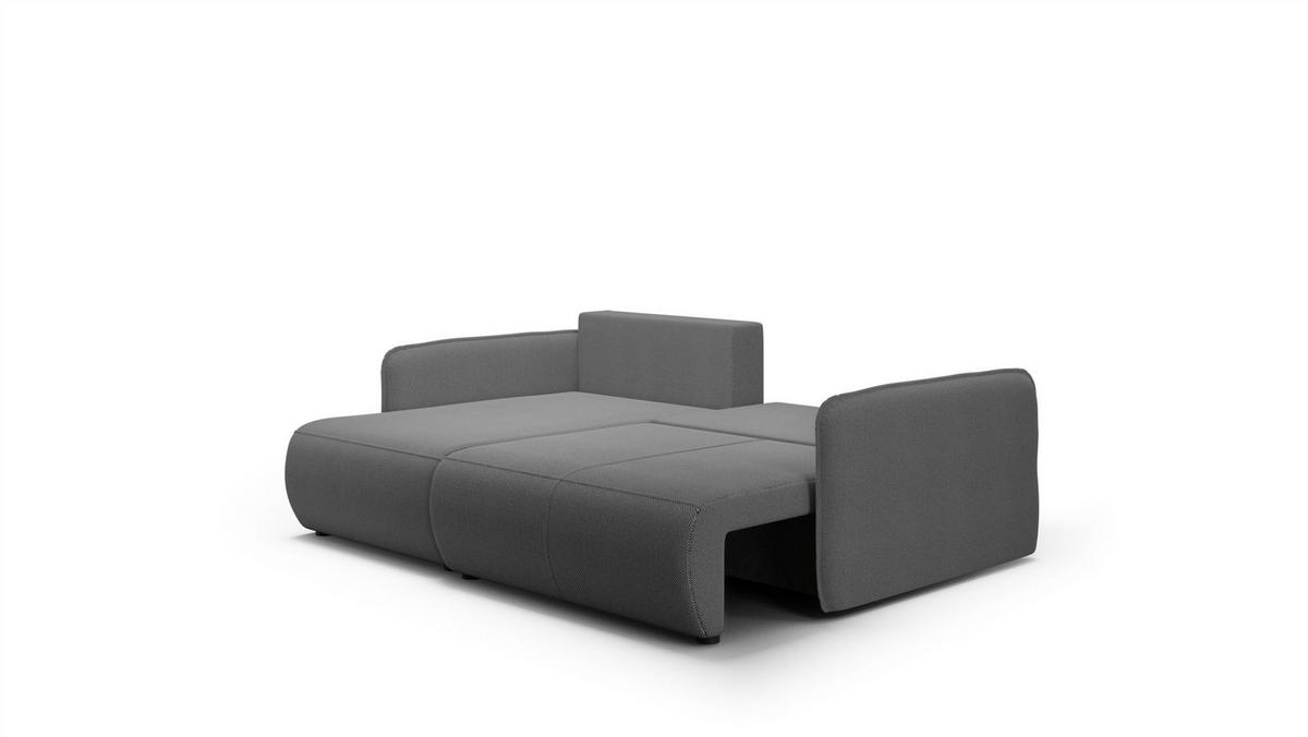 ECKSOFA Calgary - Dunkelgrau, Holzwerkstoff/Textil (207/148cm) - Fun Möbel