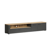 LOWBOARD Esteban Anthrazit - Anthrazit, Holzwerkstoff (210/43/41cm) - Trendteam