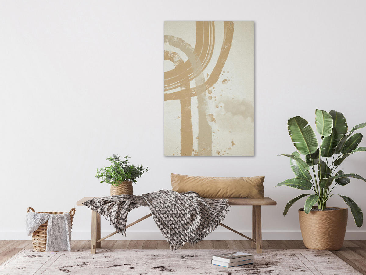 KUNSTDRUCK Braun 40/60 cm - Braun/Grau, Textil (40/60cm) - KUNSTLOFT