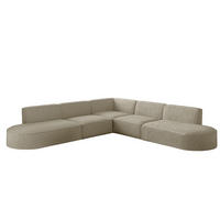 ECKSOFA Universal Palma Ascot Bukla - Champagner, Holzwerkstoff/Textil (276/276cm) - Fun Möbel