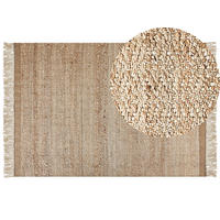 TEPPICH geflochten Abana 230/160 cm - Beige, Naturmaterialien (160/230cm) - Beliani