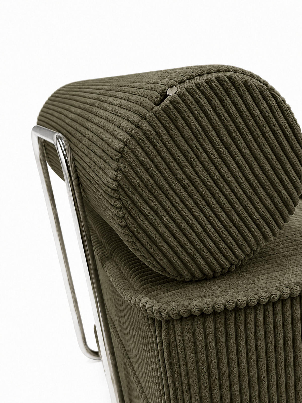 SCHLAFSESSEL ausklappbar, modularer Bodensessel mit Rückenrolle in Khaki - Waldgrün, Textil (80/62/95cm) - SURB