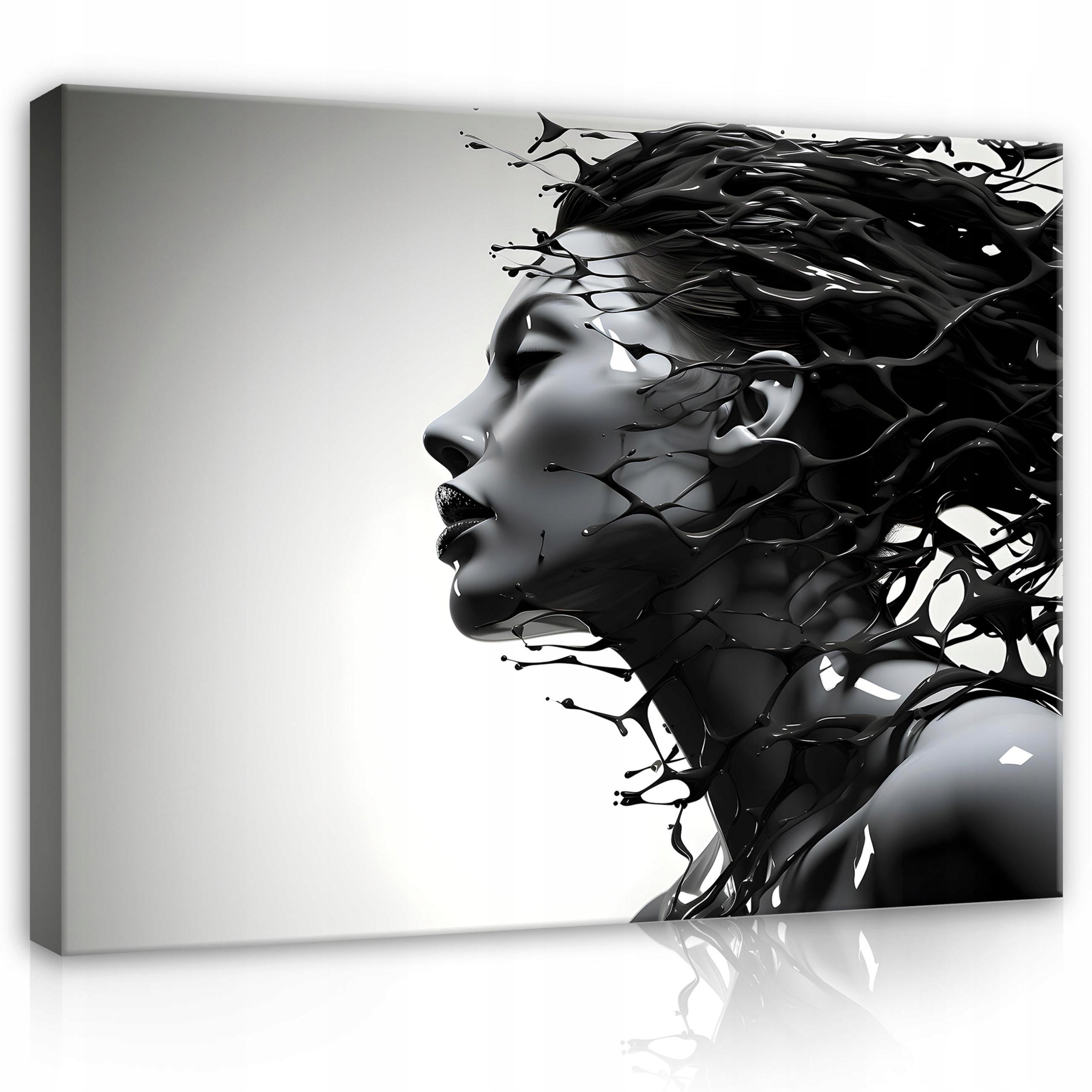 BILDER Abstrakt Frau 100x70 - Multicolor, Holzwerkstoff (100/70cm) - Wallarena