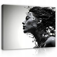 BILDER Abstrakt Frau 100x70 - Multicolor, Holzwerkstoff (100/70cm) - Wallarena