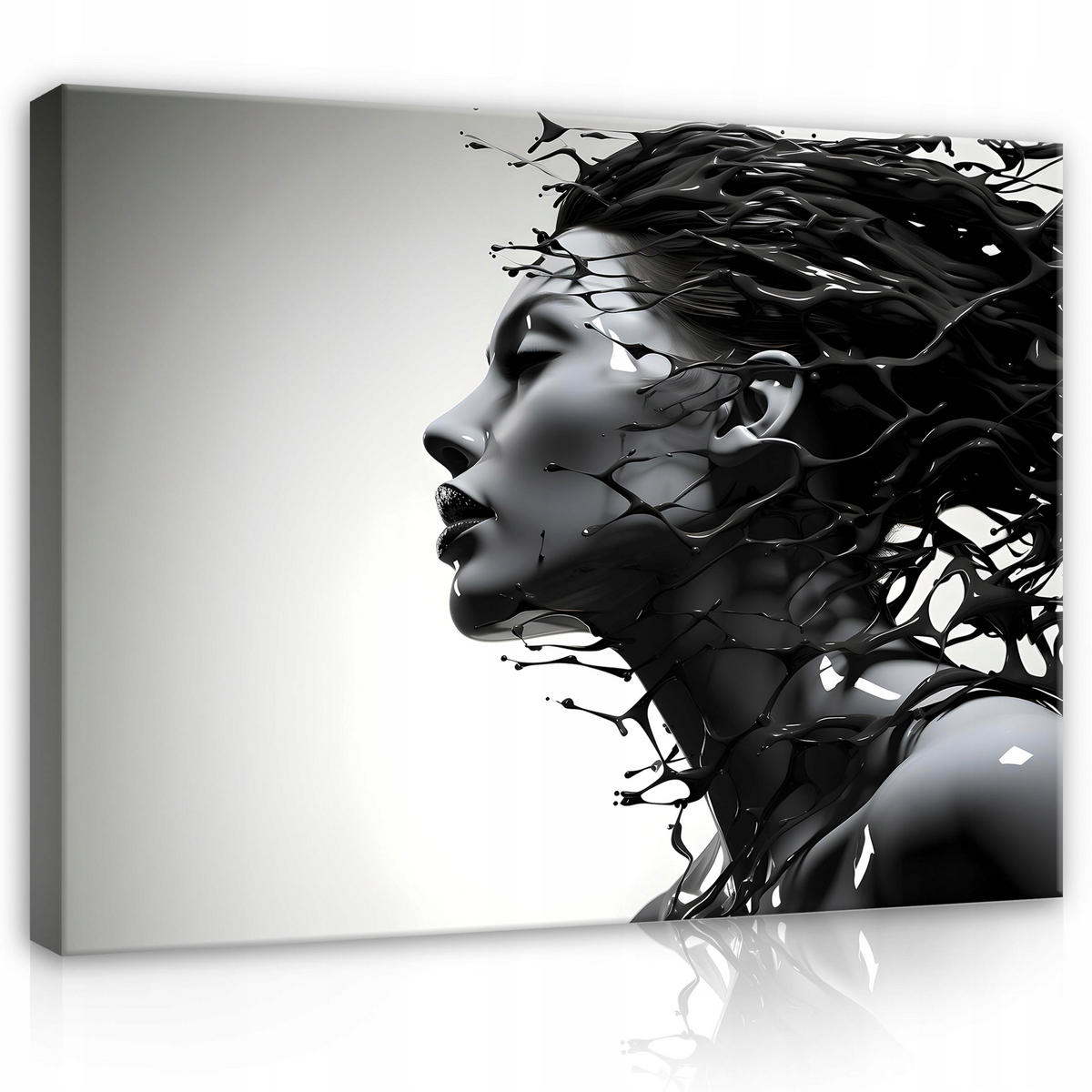 BILDER Abstrakt Frau 100x70 - Multicolor, Holzwerkstoff (100/70cm) - Wallarena