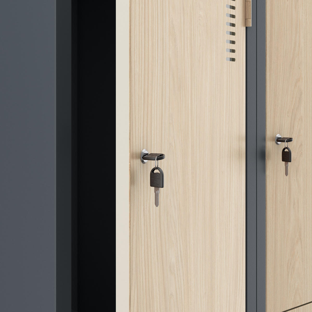 KLEIDERSCHRANK Typ L JULIA 185x80x45 cm - Anthrazit/Sonoma Eiche, Metall (80/185/45cm) - Jan Nowak
