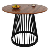 ESSTISCH 80/80/76 cm schwarz walnussfarben mit verstellbaren Füßen aus MDF Metall - Braun, Holzwerkstoff (80/80/76cm) - OKWISH