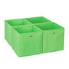 4XAUFBEWAHRUNGSBOX - Grün, Wellpappe/Textil (30/30/30cm) - Relaxdays