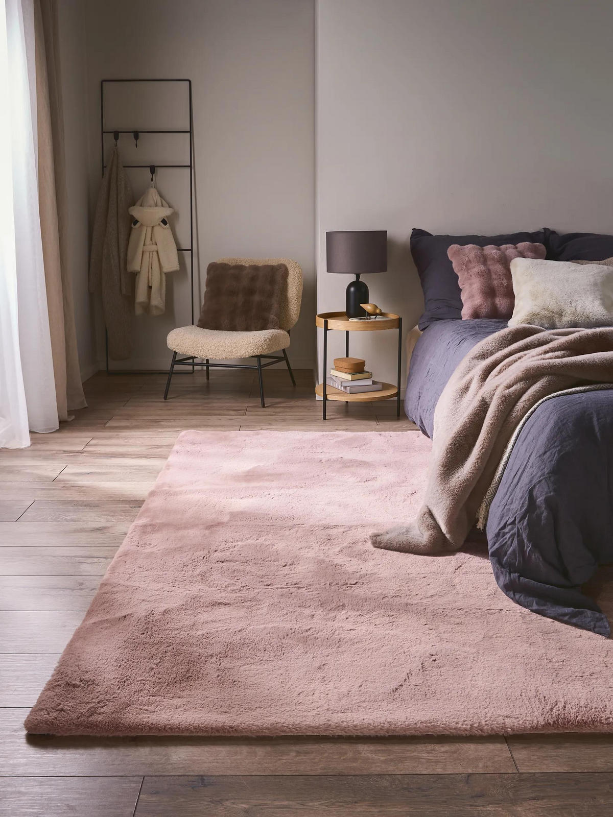 KUNSTFELL-TEPPICH Dave Rosa 230x340 cm - Rosa, Textil (230/340cm) - benuta Nest