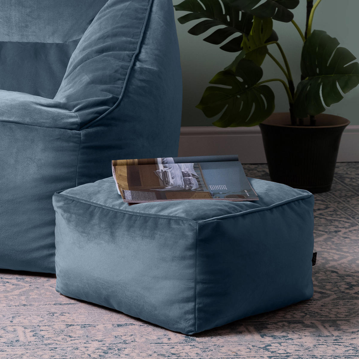 SITZPOUF Amara - Hellblau, Kunststoff (40/24/24cm) - icon