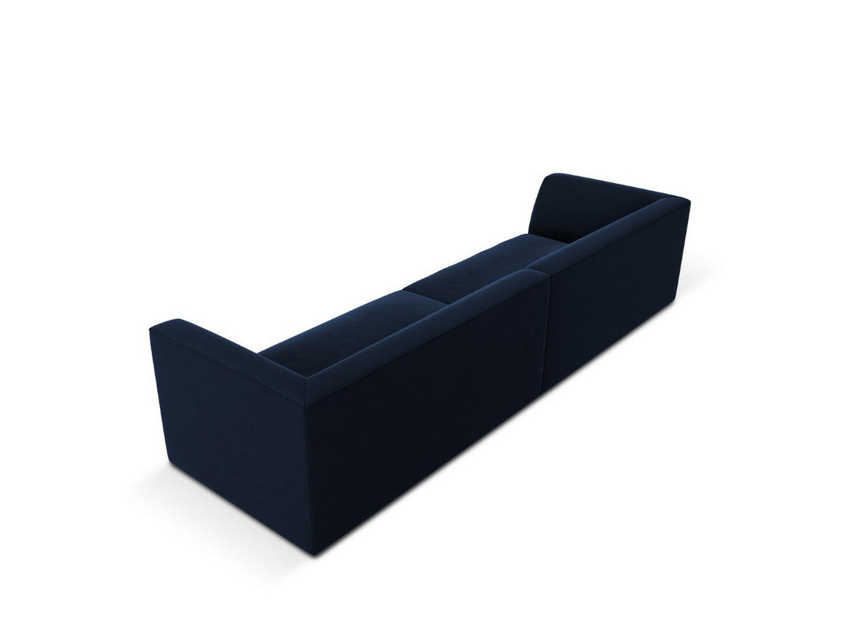 SOFA Ruby aus Samt königsblau 4 Sitzplätze - Blau, Textil (93/69/302cm) - Micadoni
