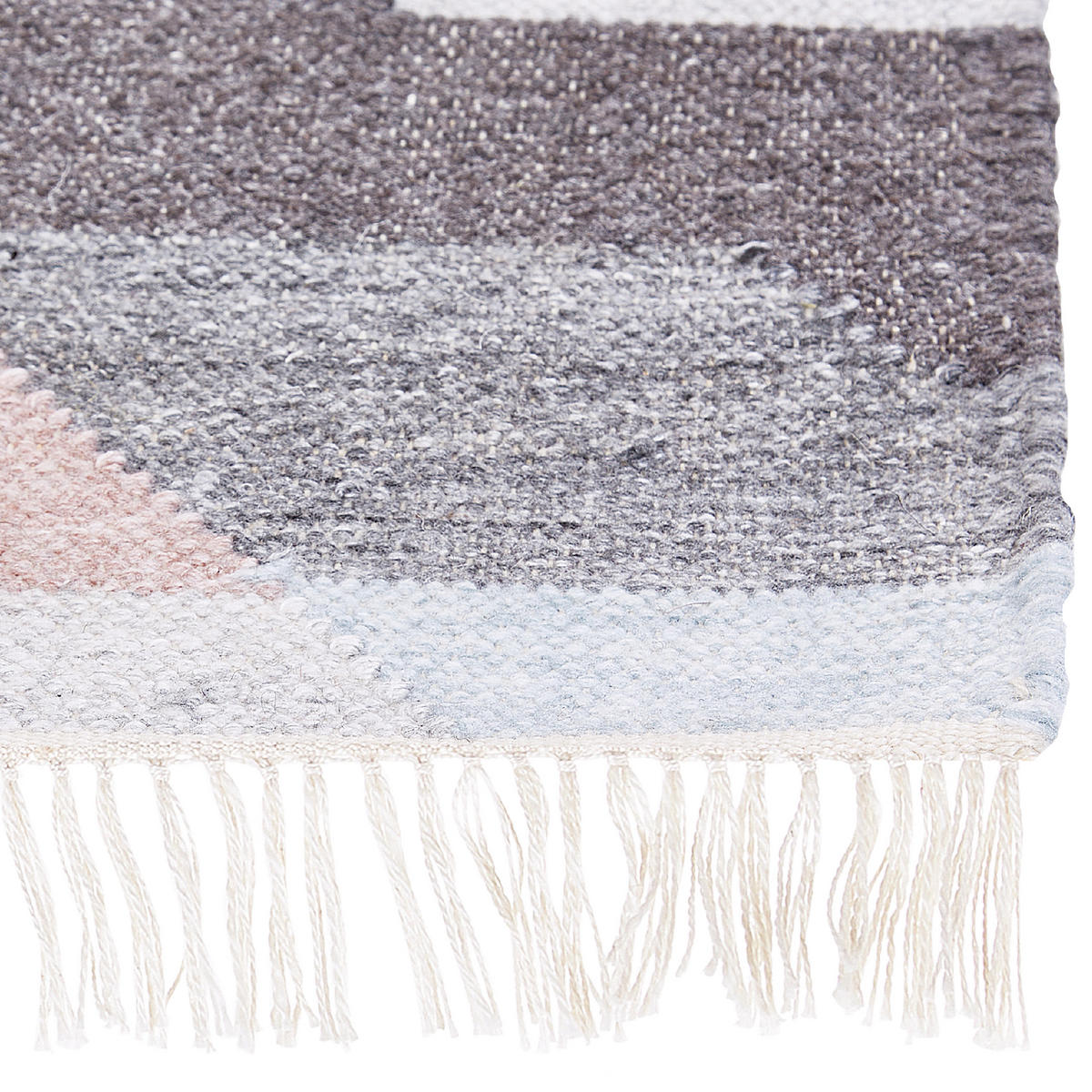 TEPPICH geflochten Nakkas 230/160 cm - Multicolor, Naturmaterialien (160/230cm) - Beliani