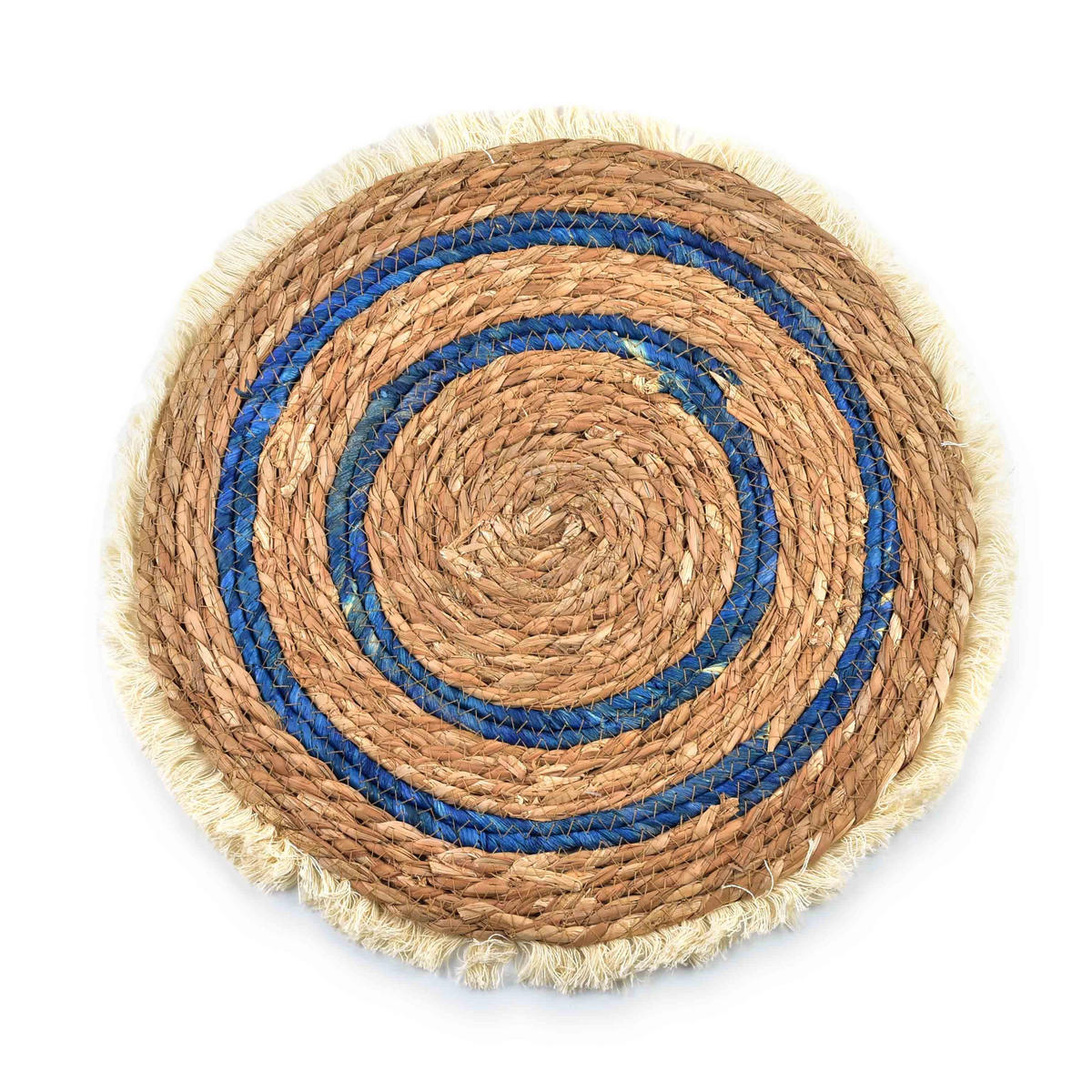 TISCHSET Bali Blau 38/38/0.5 cm Naturmaterial - Blau, Naturmaterialien (38/38/0.5cm) - Mondex