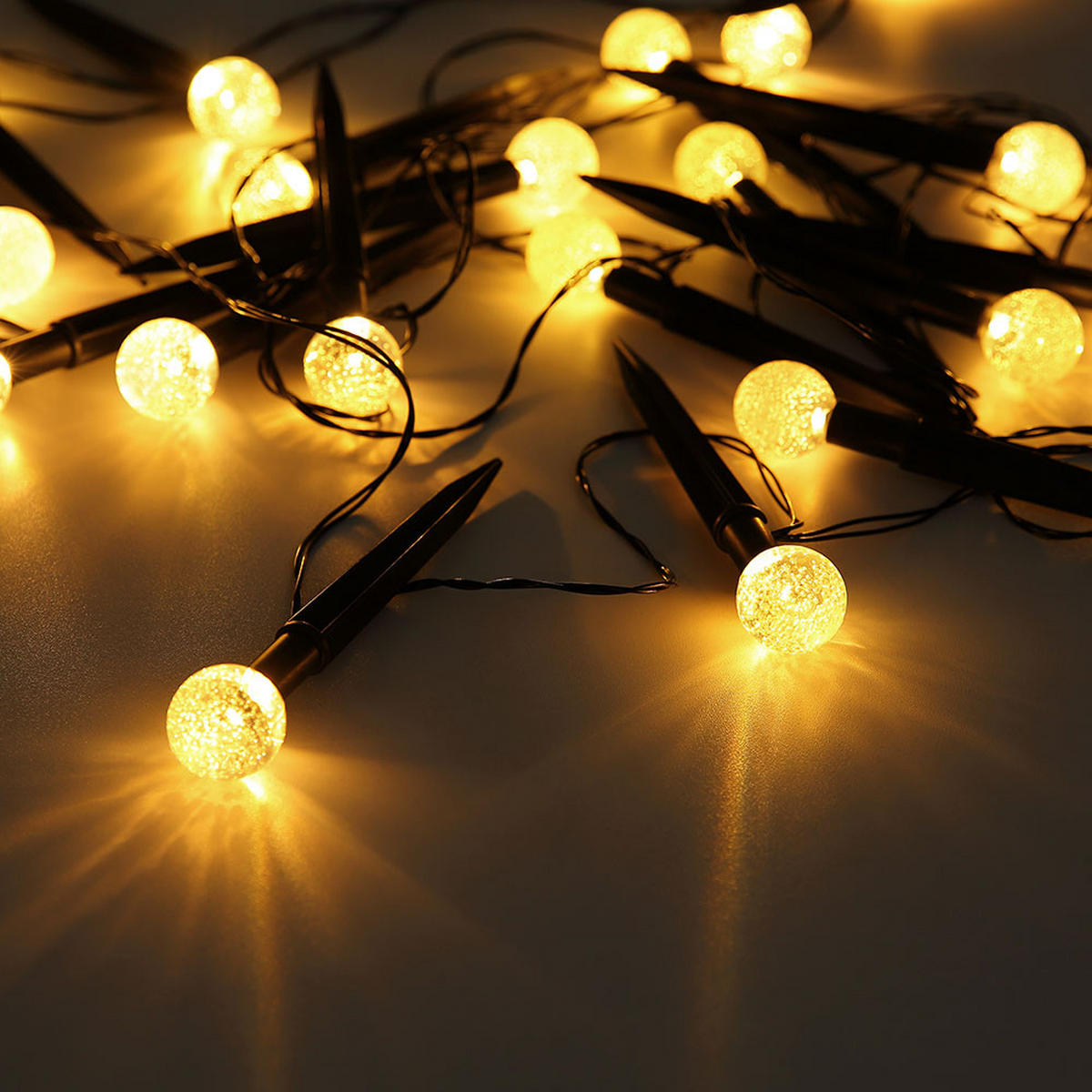 LED AUSSENLEUCHTE Solar Schwarz Kunststoff - Schwarz, Kunststoff (770/30/15cm) - Globo Lighting