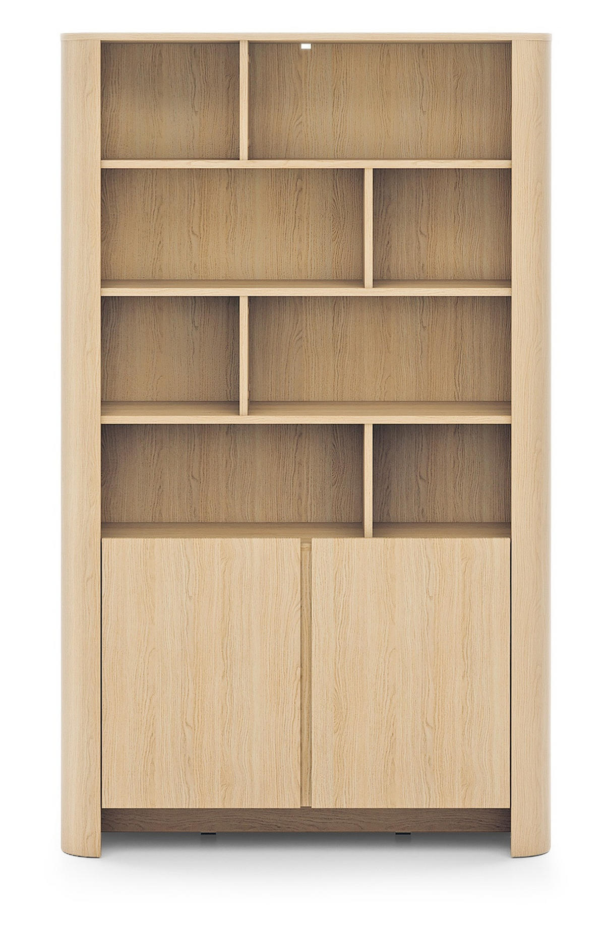 BÜROREGAL 100 cm 2 Türen Mezzano, Eiche Vicenza - Eichefarben, Holz (103/170/39cm) - Emporius