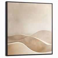 LEINWAND Bilder mit Rahmen - Beige - Natur - Abstrakt - Modern - 90x90 - Beige, Textil (90/90cm) - MuchoWow