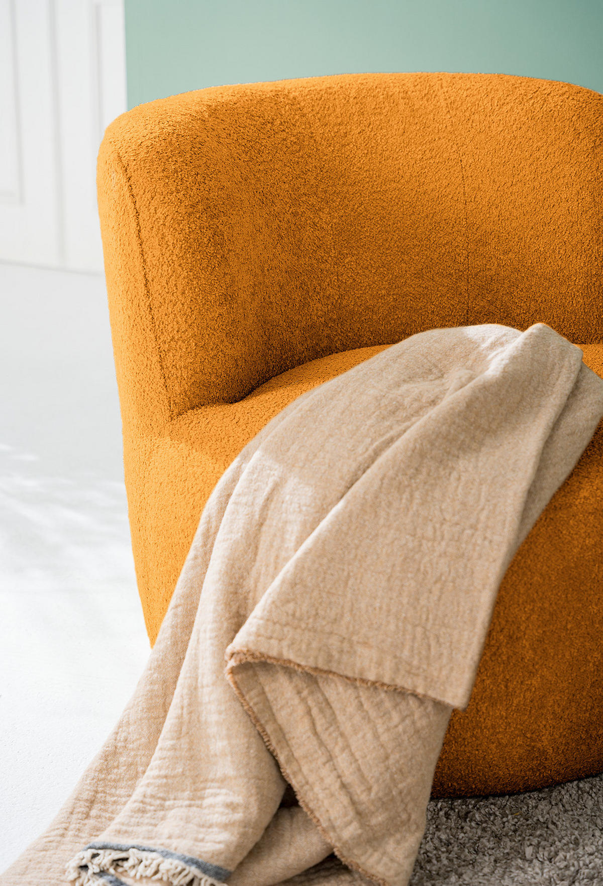 SESSEL - Gelb/Schwarz, Kunststoff/Textil (78/75/84cm) - home24