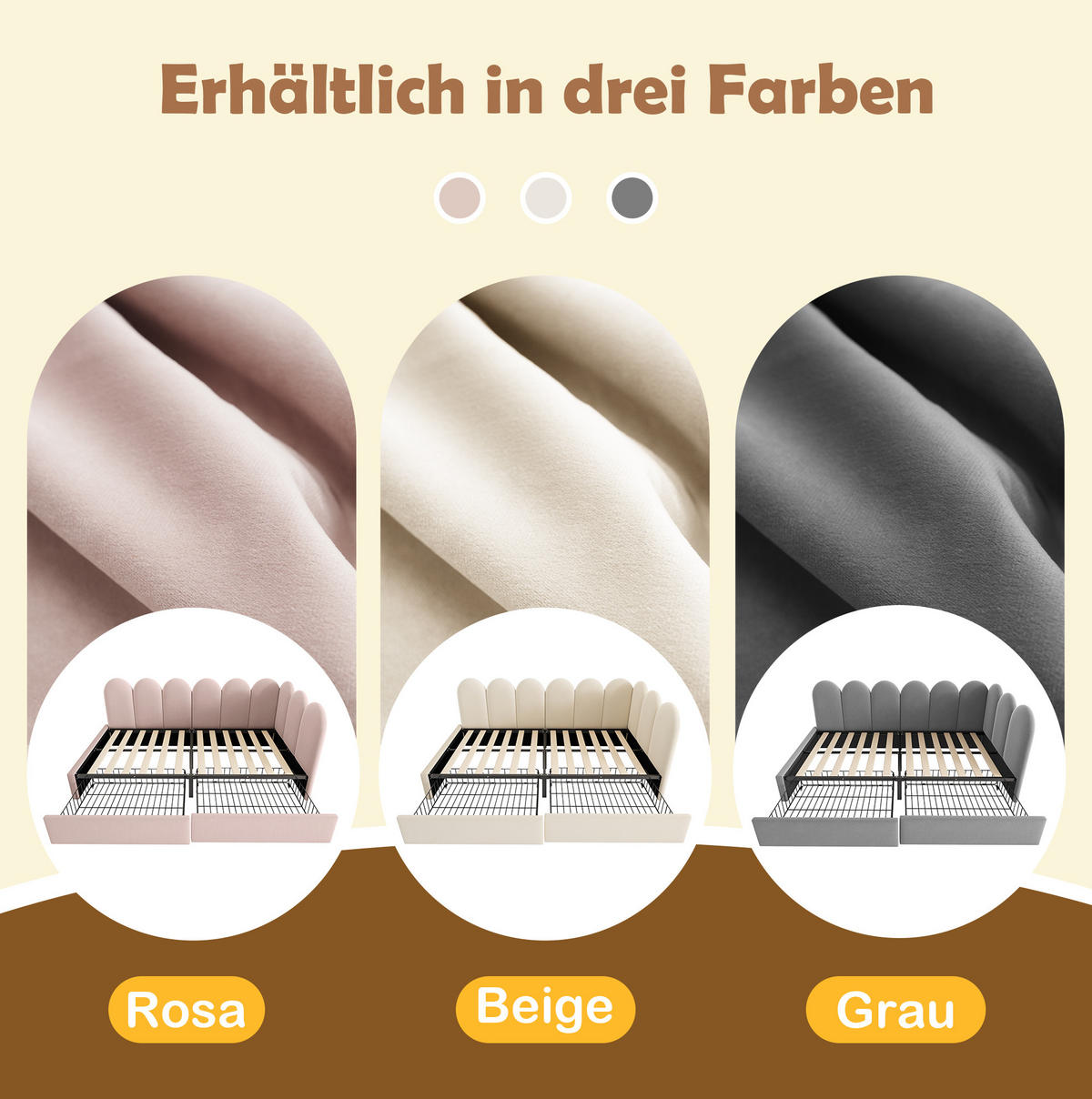 ČALÚNENÁ posteľ 90/190 cm béžová s 2 zásuvkami a rohovým prevedením zo zamatu - béžová, textil (90/190cm) - OKWISH