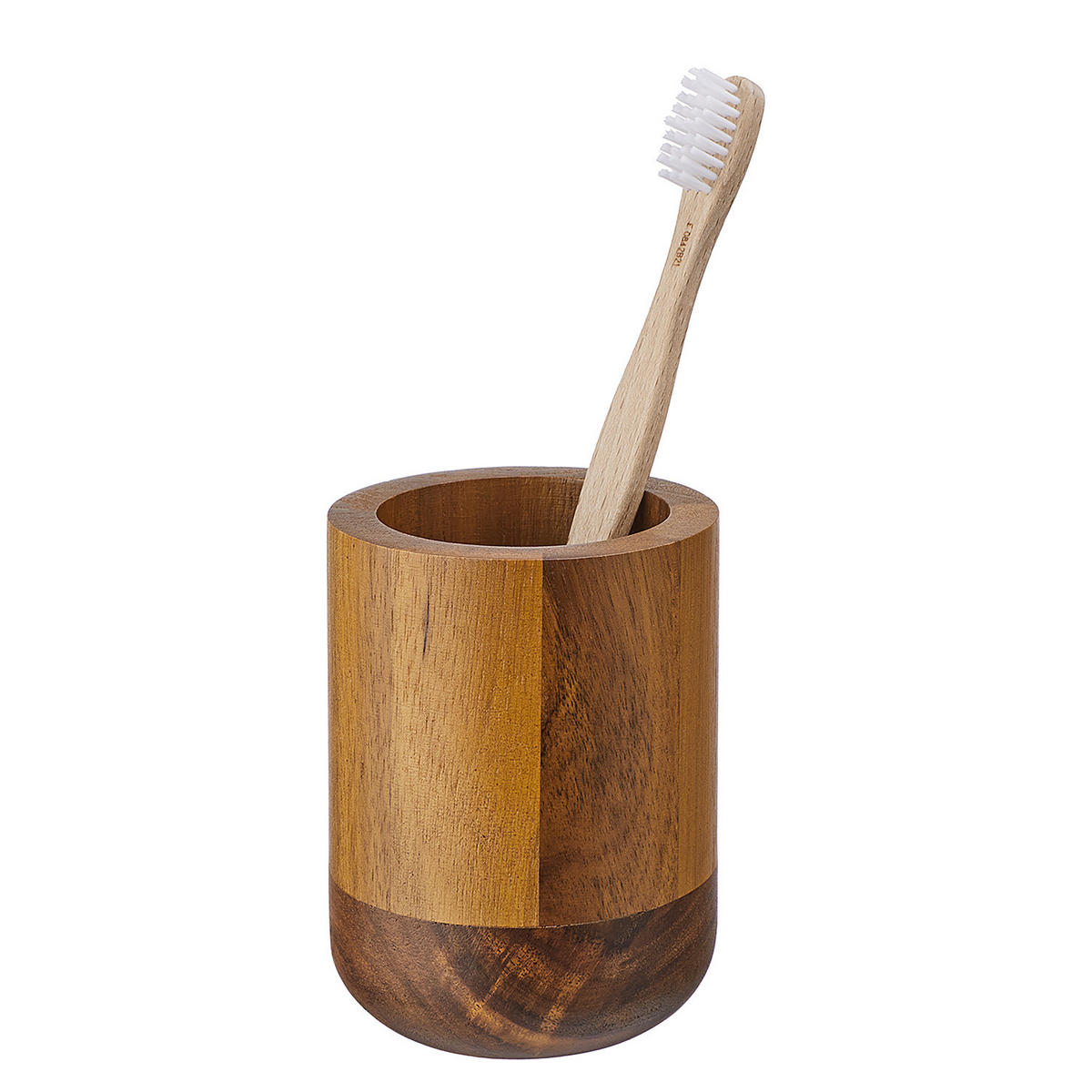 ZAHNPUTZBECHER (4er Set) Acacia - Braun, Holz (8/10/8cm) - Butlers