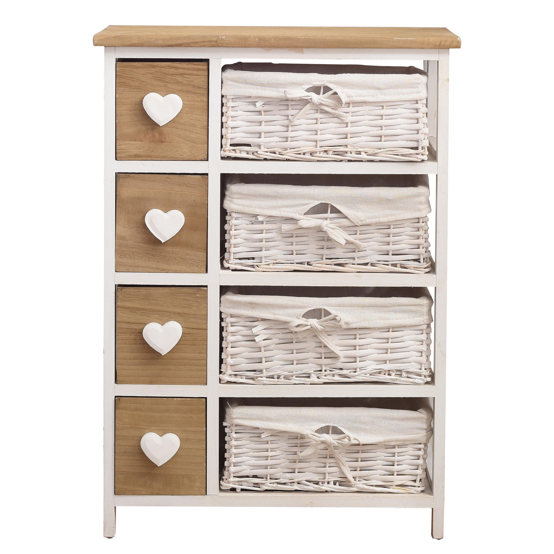 KOMMODE Weiß 30/51/71 cm - Weiß, Holz (30/71/51cm) - Mobili Rebecca
