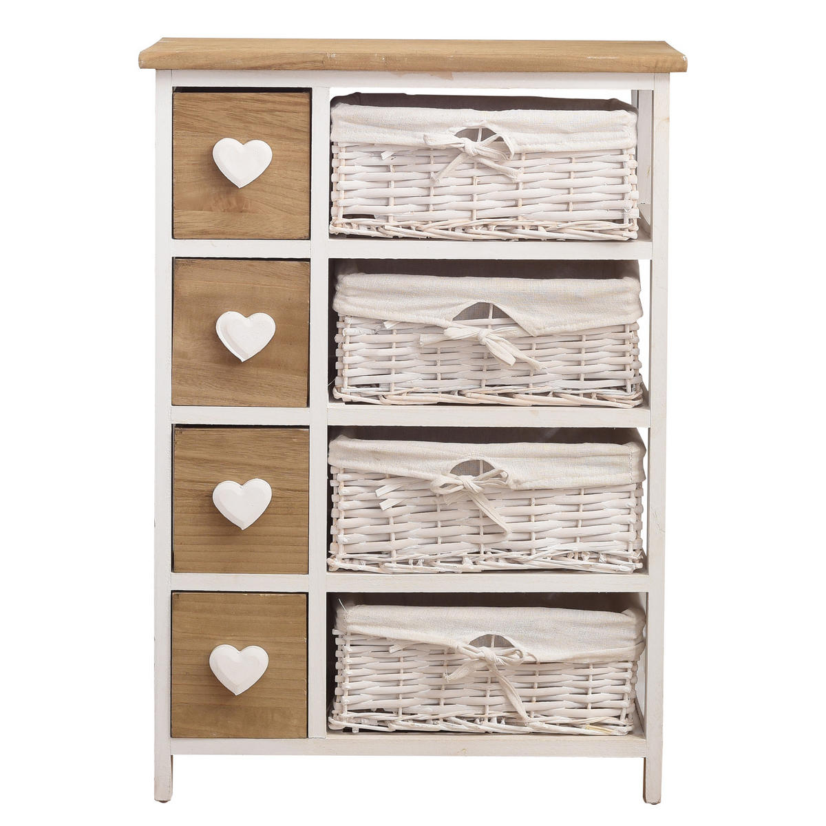 KOMMODE Weiß 30/51/71 cm - Weiß, Holz (30/71/51cm) - Mobili Rebecca