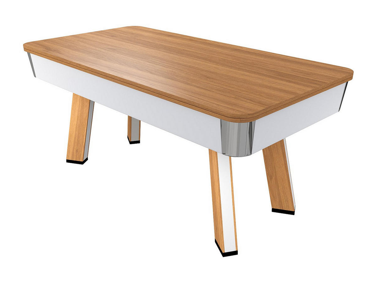 BILLARDTISCH - 6 Personen - holz - naturfarben hell, weiß Sastala - Weiß, Holz (213.4/111.6cm) - Vente-Unique