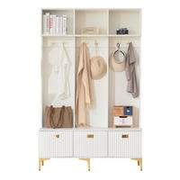 GARDEROBENSET mit Bank 120 x 23,5 x 191,5 cm Weiß - Weiß, Holzwerkstoff (40/191/120cm) - Beauniv