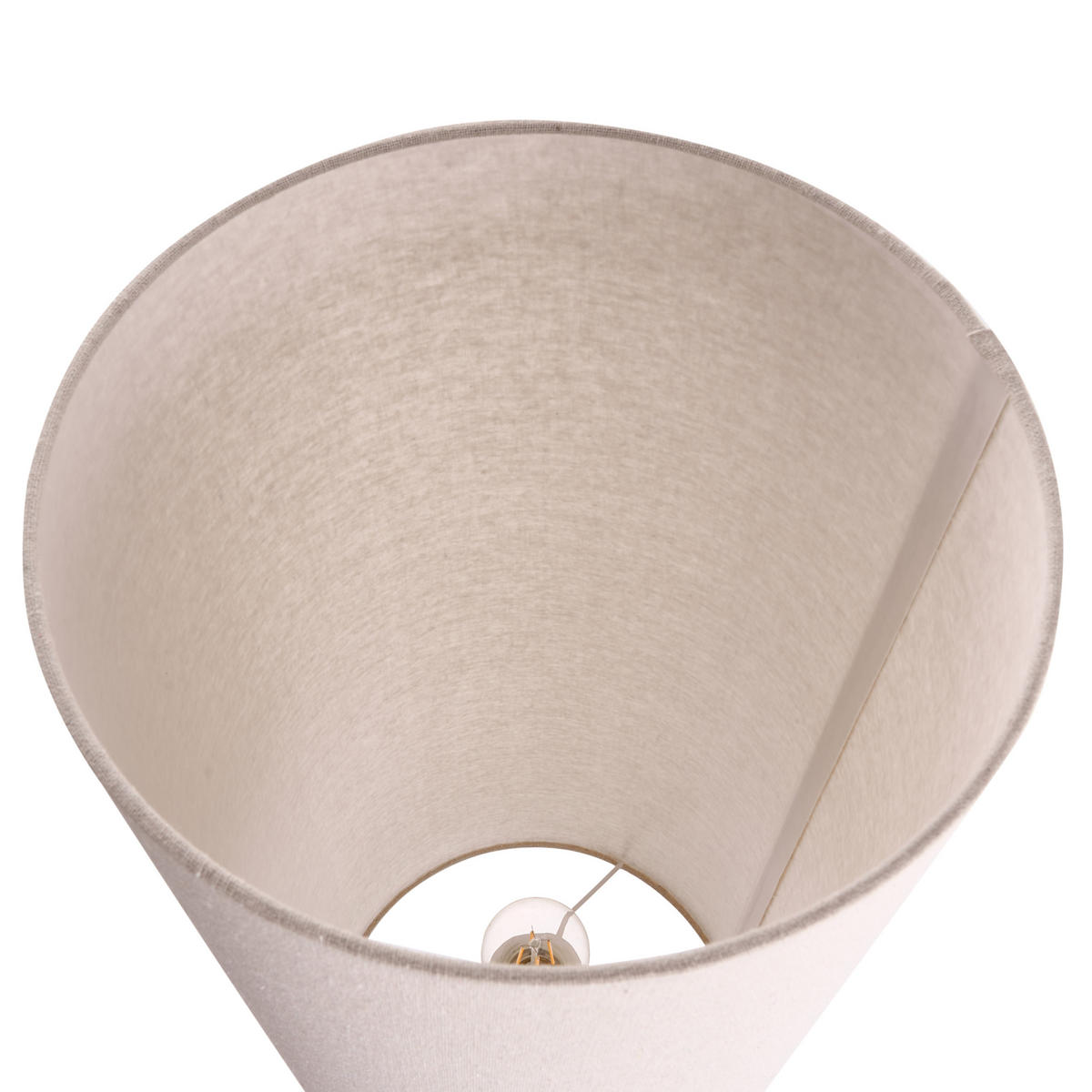 STEHLAMPE Beige Selb - Beige, Keramik (28/28/136cm) - Beliani
