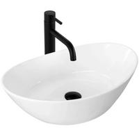 AUFSATZWASCHBECKEN Rea Kate 56 - Weiß, Keramik (33.5/16/55.5cm) - REA