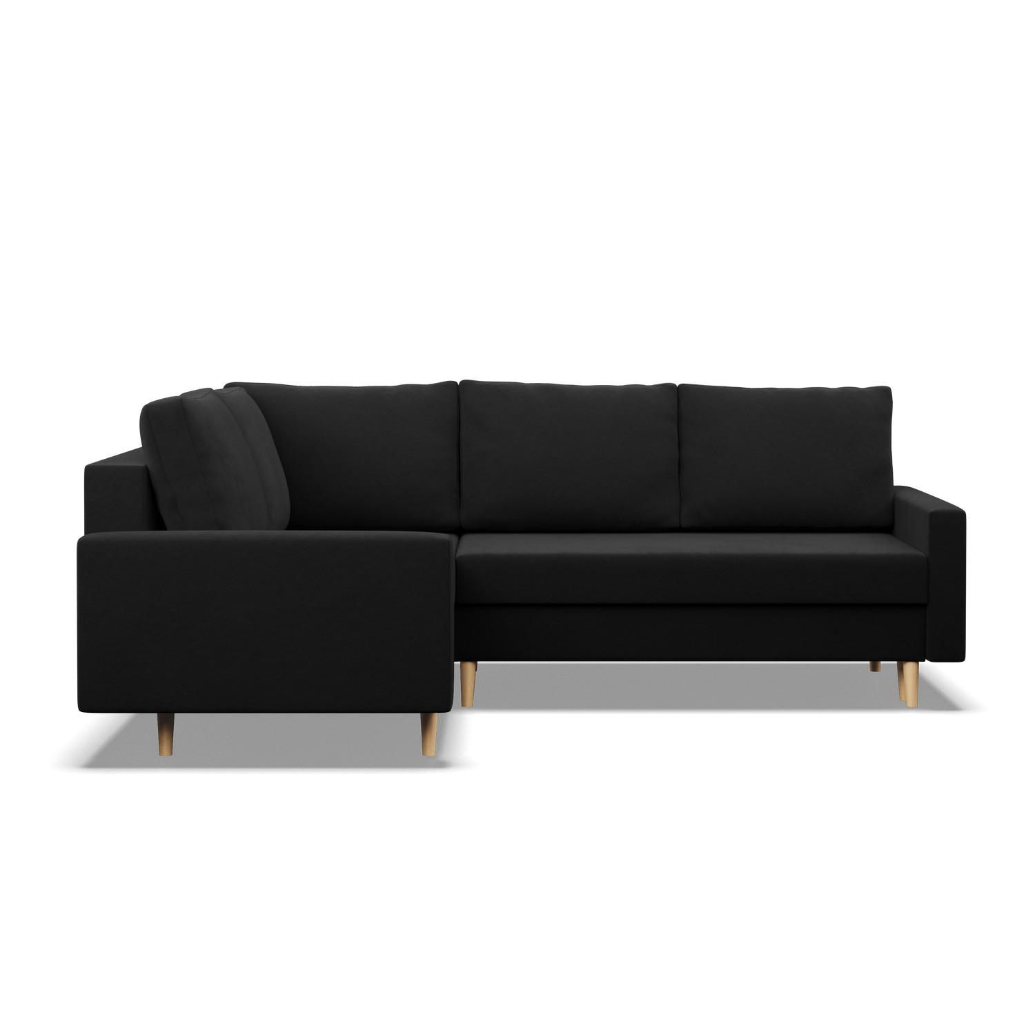 ECKSOFA MIT SCHLAFFUNKTION LINKS BLANK , Schwarz - Schwarz, Textil (223/175cm)