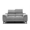 SOFA FIERO 2-Sitzer, silberfarben - Silberfarben/Schwarz, Holzwerkstoff/Textil (170/82/103cm) - Courtois Laville