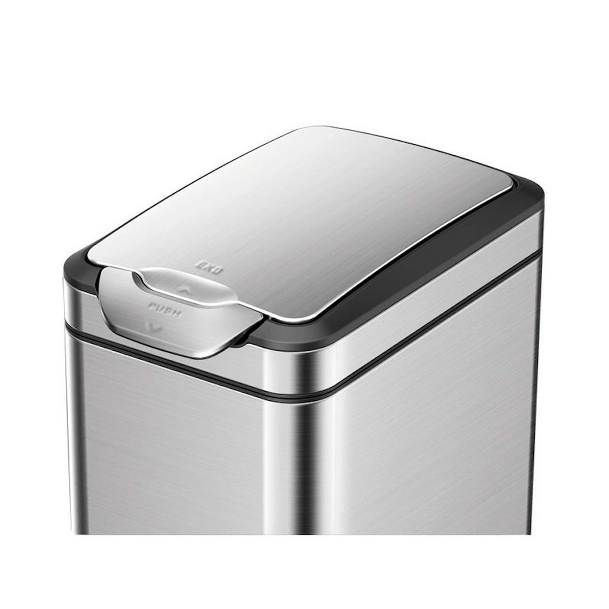 MÜLLEIMER Modern Designter Aus Gebürstetem Edelstahl 30 Liter Silber - Silberfarben, Metall (40/66.5/25.2cm) - PROREGAL