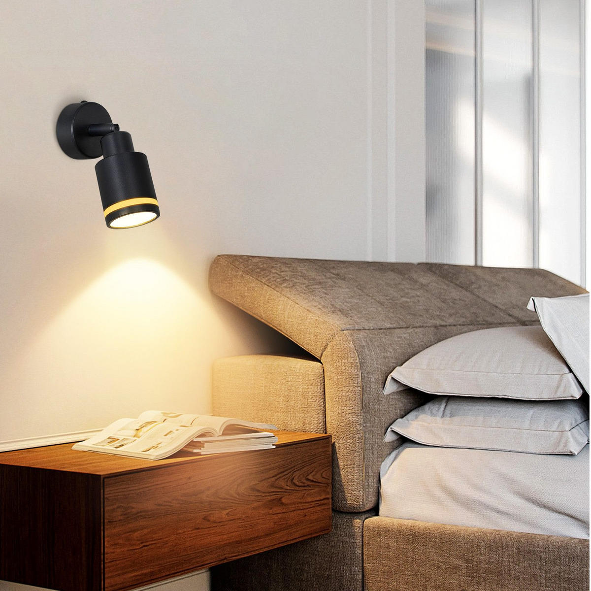 STRAHLER Friedlich 1-flammig 6/6/15.7 cm - Schwarz, Metall (6/6/15.7cm) - ZMH