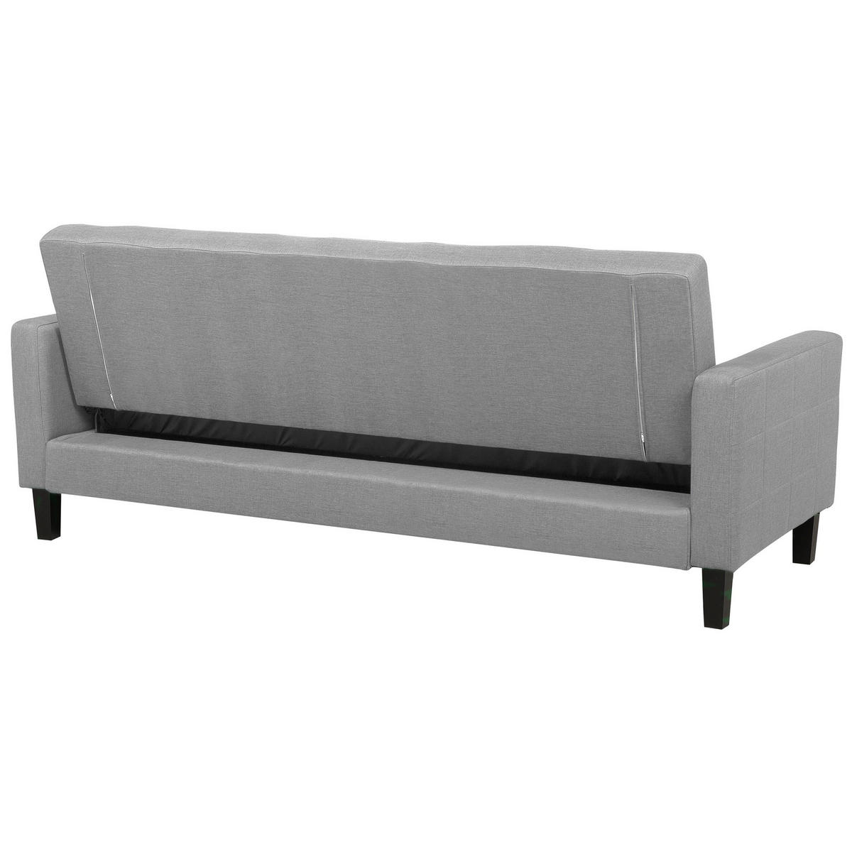 3-SITZER-SCHLAFSOFA Polsterbezug Hellgrau Vehkoo - Hellgrau, Textil (200/86/77cm) - Beliani