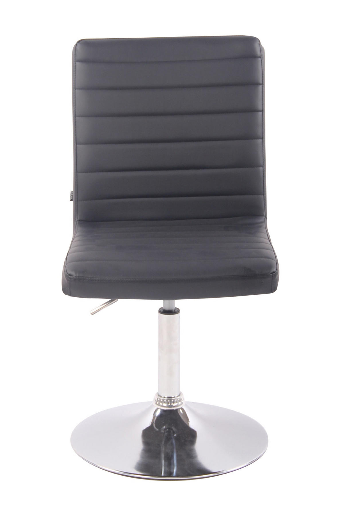 ESSZIMMERSTUHL Evon, Kunstleder schwarz - Edelstahlfarben/Schwarz, Textil/Metall (44/97/60cm) - TPFLiving