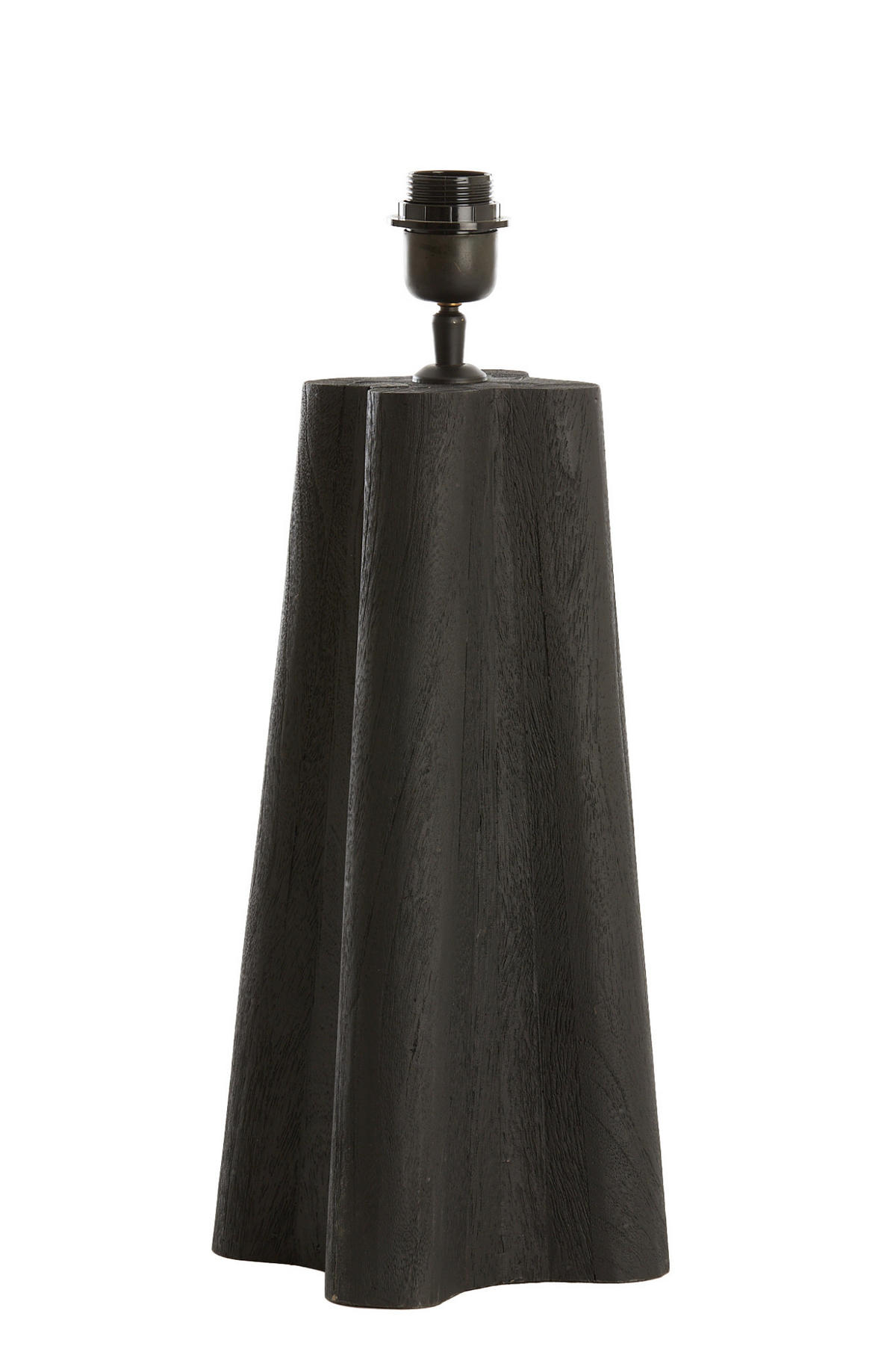 LAMPENFUSS Navelli Schwarz 15/15/40 cm - Schwarz, Holz (15/15/40cm) - Light & Living