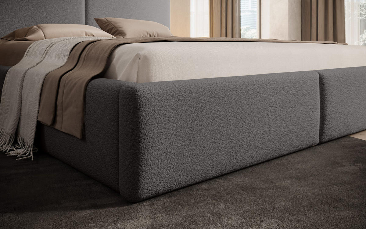 POLSTERBETT Toreira Slim 140x200 cm Grau - Grau, Holz/Textil (140/200cm) - Fedve