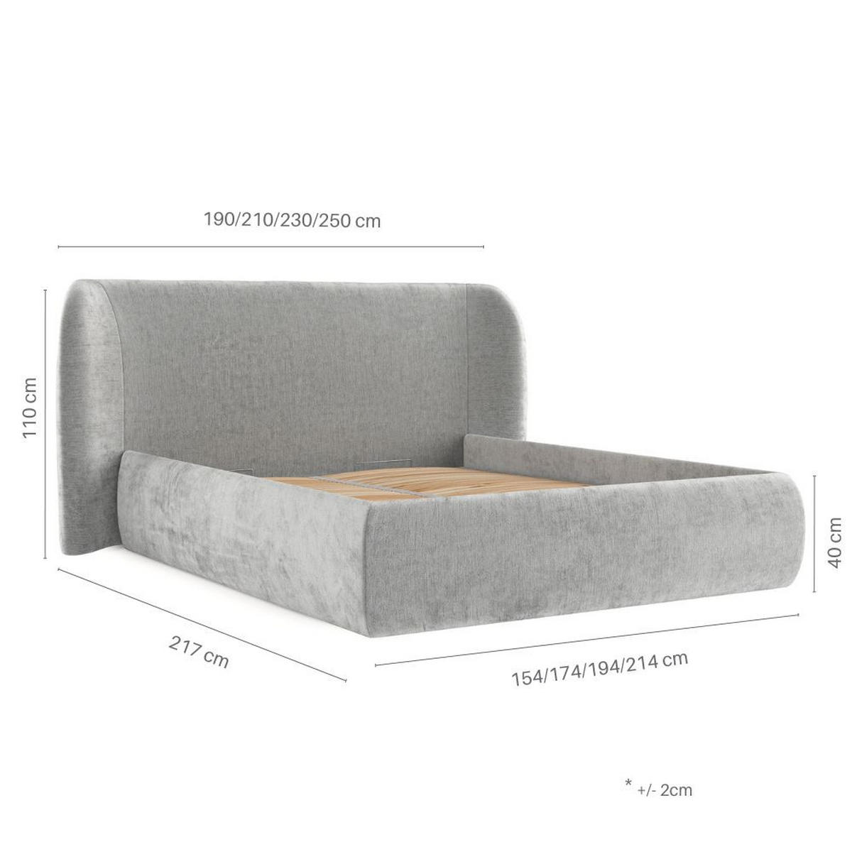 POLSTERBETT Bellano mit Stauraum 200/200 cm Hellbeige im Riva Stoff - Beige/Schwarz, Holz/Holzwerkstoff (200/200cm) - AltaBeds