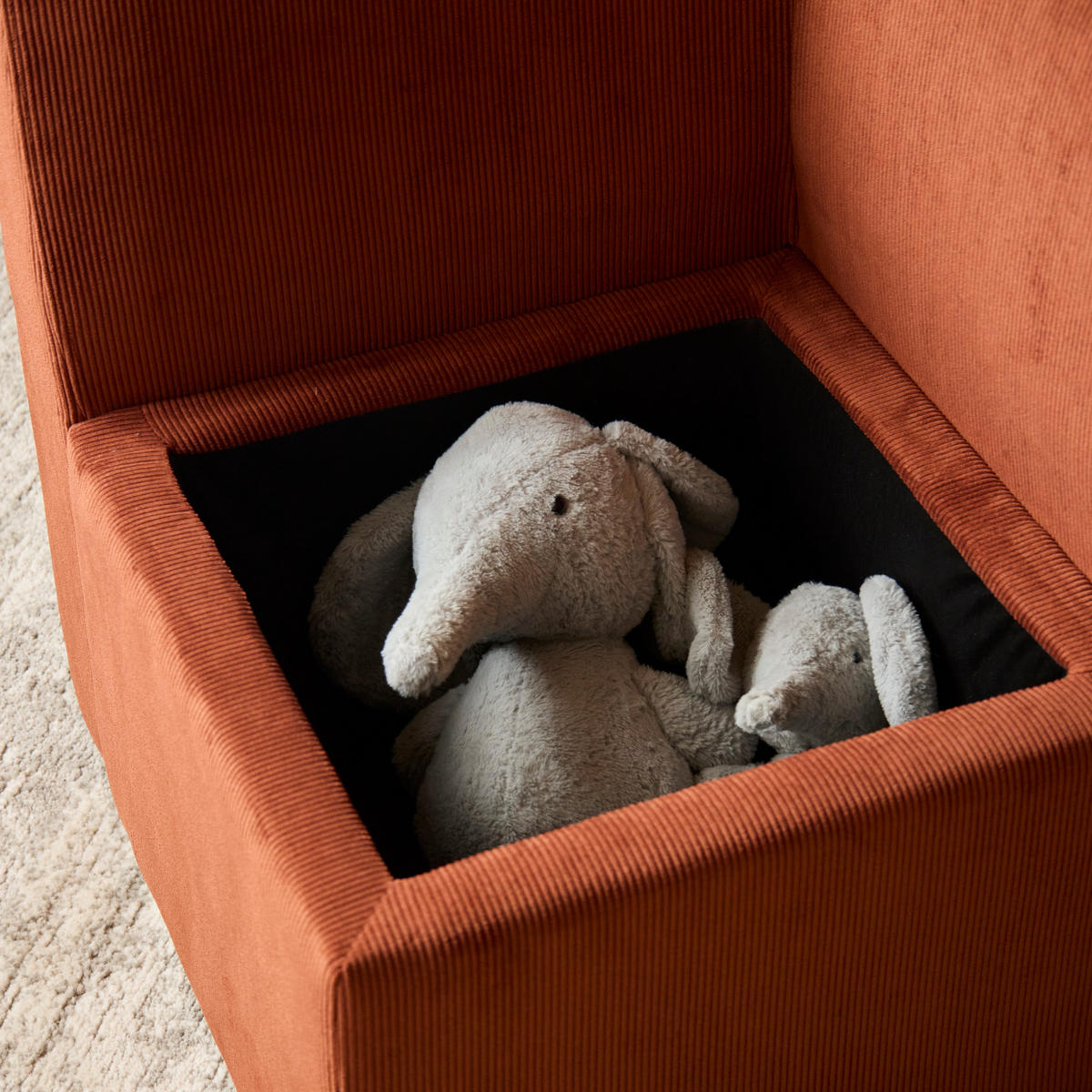 SOFA Samt Terracotta - Terracotta, Textil (60/68/60cm) - Nordlys