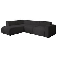 ECKSOFA ZAVO Feiner Mischstoff in Anthrazit - Anthrazit, Holzwerkstoff/Kunststoff (310/218cm) - Idohome