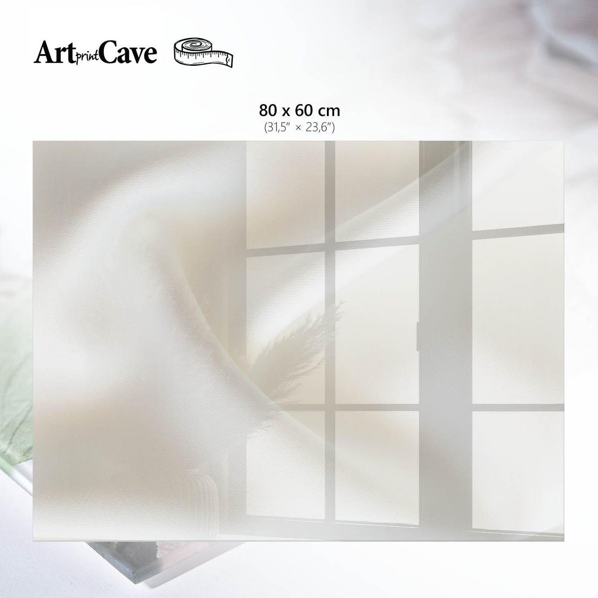 GLASPLATTE 80x60 cm – Erstelltes Material - Beige, Glas (0.4/80/60cm) - ArtPrintCave