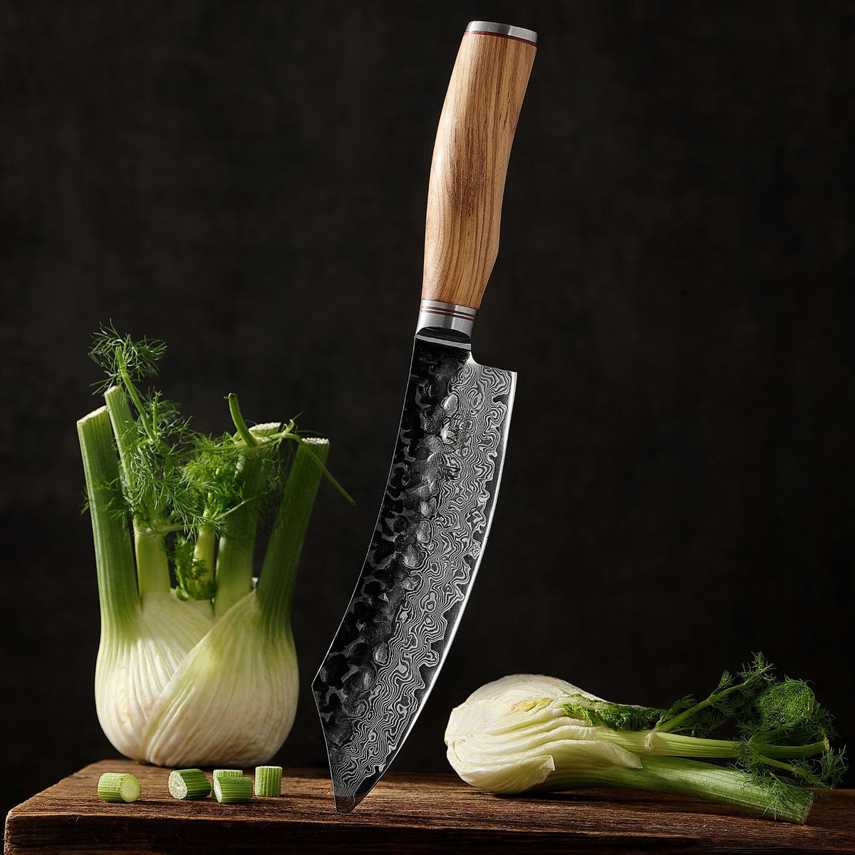 BLOCKMESSER 20 cm - Braun, Holz/Metall (35cm) - Wakoli