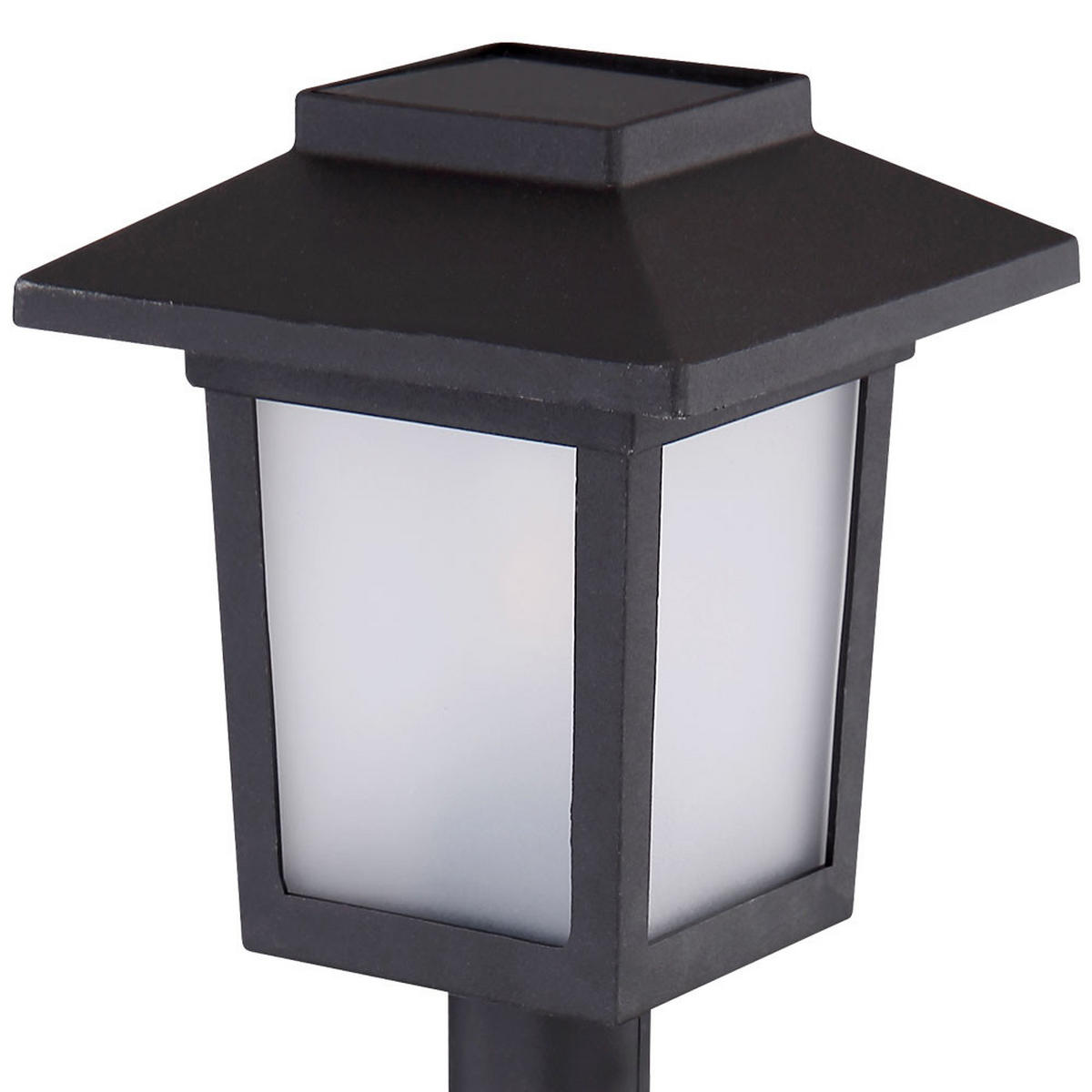 LED AUSSENLEUCHTE Schwarz Metall 3er Set - Schwarz, Kunststoff (8/8/37cm) - Globo Lighting