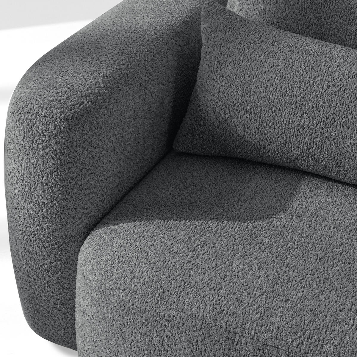 SESSEL ELOSA - Dunkelgrau, Holz/Textil (145/85/115cm) - KONSIMO®