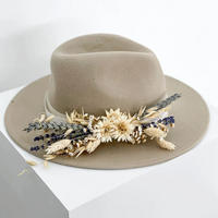 HUTBAND Trockenblumen beige blau - beige - Blau/Beige, Naturmaterialien (15cm) - Lykke & You