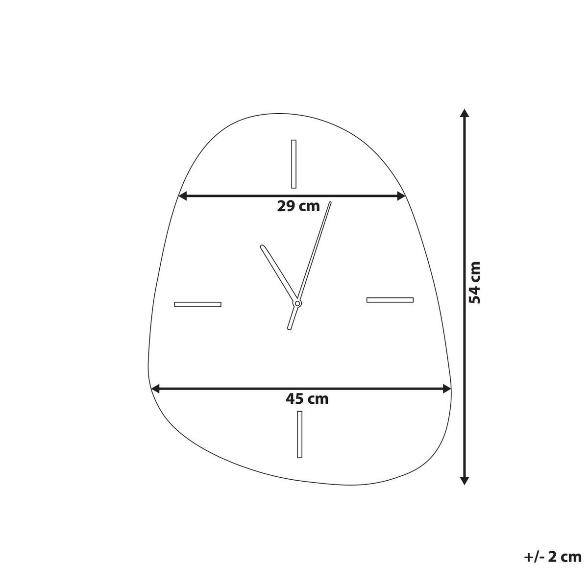 CEAS DE PERETE 45 cm argintiu Almansa - argintiu, sticlă (45/54/3cm) - Beliani
