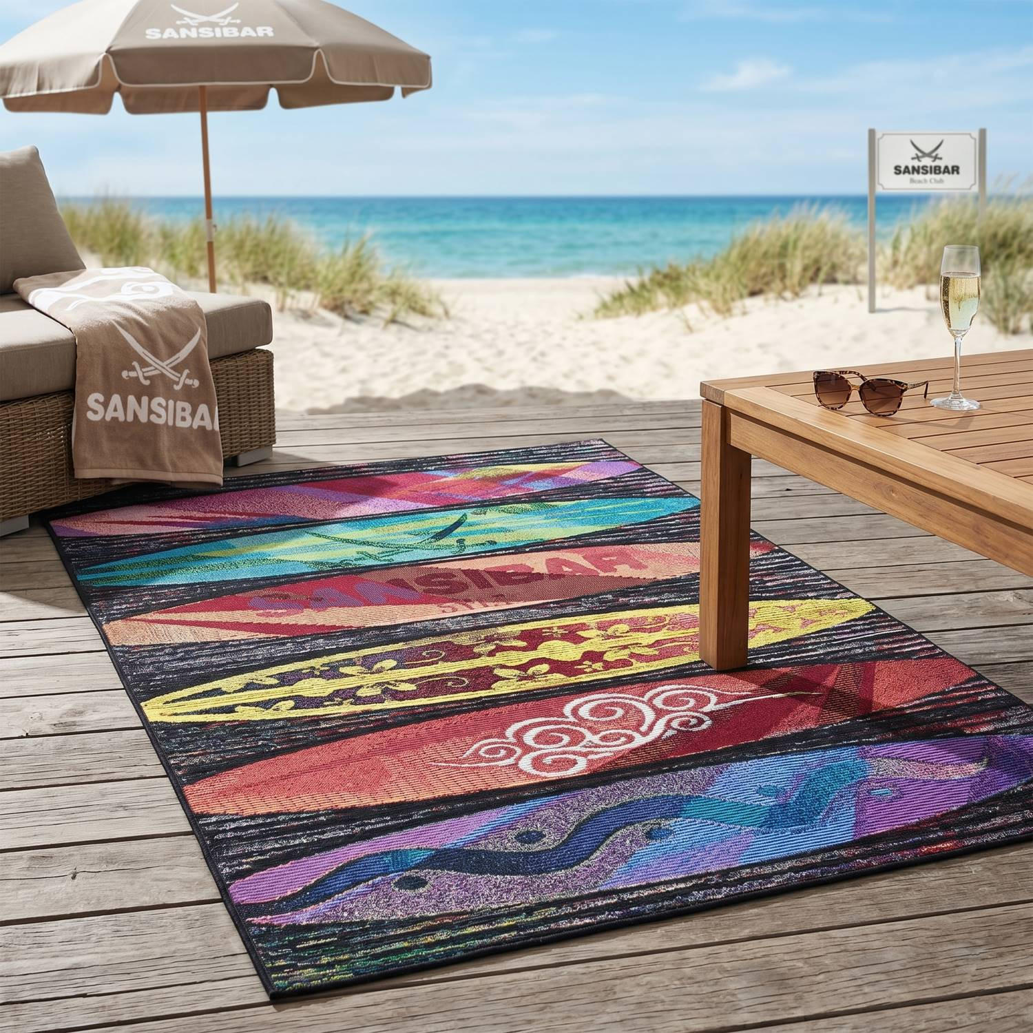 OUTDOORTEPPICH Rantum Beach 130x190 cm - Multicolor, Textil (130/190cm) - Sansibar SYLT
