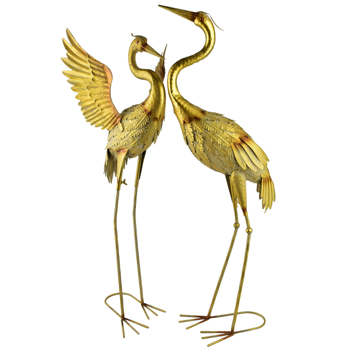 FIGURKA kovová čaple Cedric zelená - zlatá, kov (30/50/55cm) - Mondex